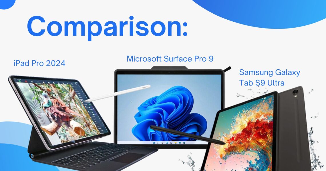 Comparison iPad Pro M4 with Samsung and Microsoft